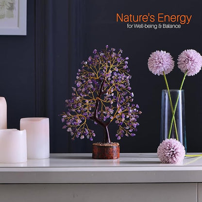 Amethyst Crystal Tree, Gemstones and Crystals, Amethyst Stone Desk Decor, Healing Crystal, Gem Tree Purple Decor, Unique Gifts for Women, Meditation Decor, Spiritual Gifts for Women