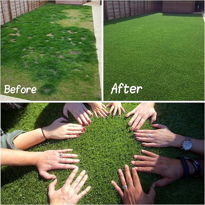 Artificial Grass Turf, 6ft x 41ft 0.4" Pile Height, Indoor Outdoor Fake Astroturf Rug Carpet Mat for Balcony Decor Backyard Patio Backdrop Fence Wall Decorations Dogs