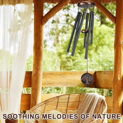 Wind Chimes for Outside, Vintage Tree of Life Deep Tone Wind Chime Outdoor Clearance, Memorial/Festivals/Birthday Gift for Mom Dad Women Grandma, Garden Porch Patio Decor (32" Tree of Life)