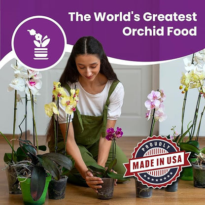 Orchid Love Orchid Fertilizer by GS Plant Foods - Liquid Fertilizer (1 Gallon) - Food and Nutrient Source Suitable for All Species and Types – Provides Nutritional Benefit to Orchids