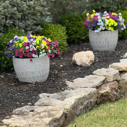 Artificial Fake Flowers Plant for Outdoors, 12 Bundles Faux Morning Glory UV Resistant Look Real Silk Flowers for Outside Planter Front Door Porch Patio Yard Decoration, (6 Multicolor)