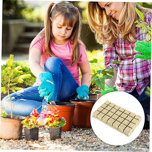 Sosoport 84pcs Gardening Seedling Blocks Degradable Hydroponic Fertilizer Plugs Efficient Plant Transplanting for Flowers Vegetables