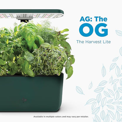 AeroGarden Harvest Lite in Green, Soil-Free Indoor Hydroponic Garden with LED Grow Light for Year-Round Gardening of up to 6 Herbs and Vegetables