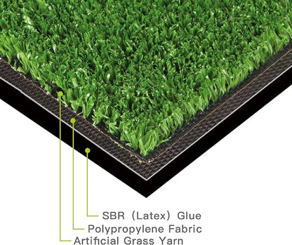 Artificial Grass Turf, 6ft x 60ft 0.4" Pile Height, Indoor Outdoor Fake Astroturf Rug Carpet Mat for Balcony Decor Backyard Patio Backdrop Fence Wall Decorations Dogs