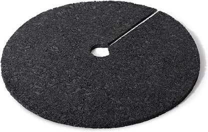 Rubberific 36" Recycled Rubber Mulch Tree Ring Easy Install Looks Like Real Mulch 1 Pack - Black
