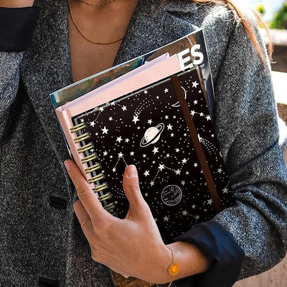 Cute Spiral Journal Notebook,Binding with Premium Paper for Girl Women,Cool Funny 120 Pages,100gsm A5 College Ruled NotebookJournal,Perfect for Gifts Nurse Teacher Women(Cute Star)