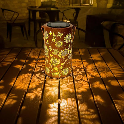 Birthday Gifts for Women Mom Grandma, Sunflower Solar Lanterns Outdoor Waterproof, Hanging Solar Lights for Yard, Patio, Porch, Garden Decor