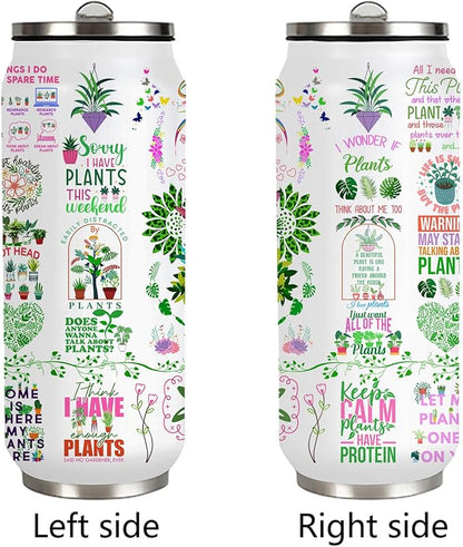 Plant Lover Gifts For Women Garden Stainless Steel Insulated Tumbler With Straw Lid,Funny Gardening Gift For Women,Plantaholic,Plant Lady,Gardeners Tumbler Gifts 17 Oz