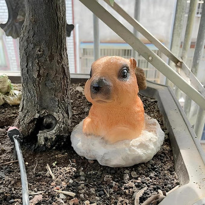 Groundhog Statue - Charming Groundhog Garden Animal Statue: Lifelike Decor Accent for Your Yard or Patio - Add Personality to Your Outdoor Space