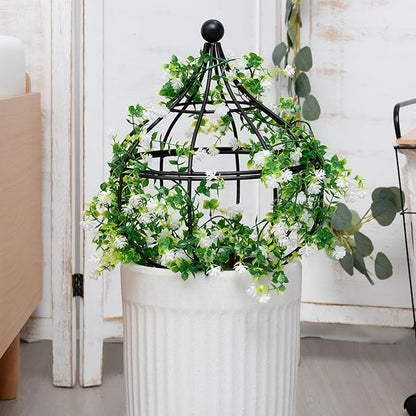 Sturdy Metal Garden Obelisk Trellis for Climbing Plants - 12" x 8.1" Versatile Support for Roses, Topiaries & Houseplants - Easy to Assemble, Durable & Decorative for Indoor/Outdoor Displays