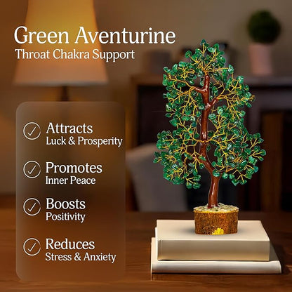 Green Aventurine Crystal Tree, Gemstones and Crystals, Crystal Tree for Positive Energy, Spiritual Gifts, Home Office Decor