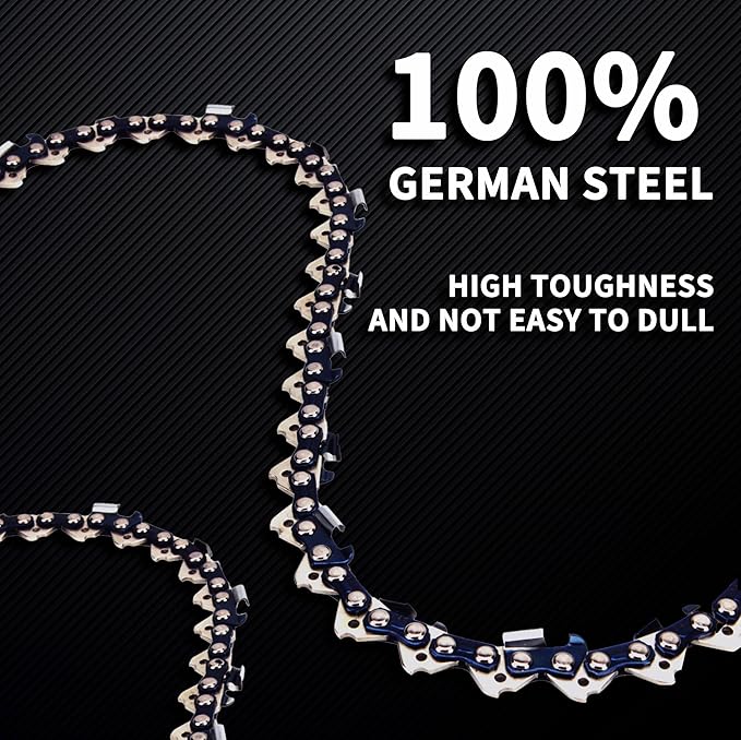 E & S 3 Pack 20 Inch Chainsaw Chain .325" Pitch .050" Gauge 80 Drive Links Semi-Chisel Chain Saw Chains for Husqvarna, Poulan, Craftsman, Greenworks and More Chainsaw Brands