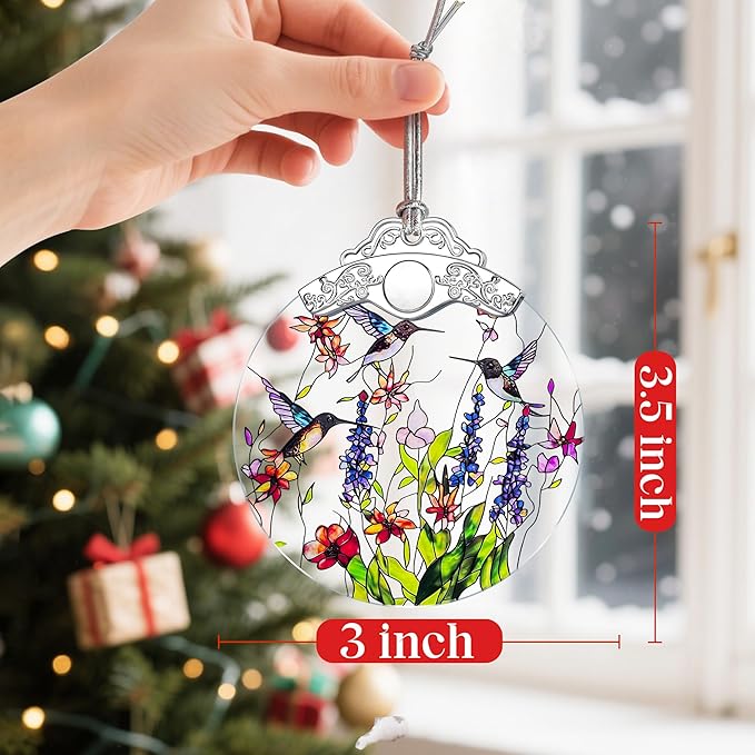 Hummingbird Christmas Ornaments: Christmas Tree Ornaments, Holiday Decor for Butterfly Lover, Stocking Stuffers, Gift Ideas, Housewarming Gift, Xmas Gifts & Gifts for Women, Friends and Neighbors