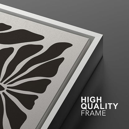 Ashbrook Framed Canvas Print Wall Art Set Mid-Century Modern Flowers & Fruit Nature Wilderness Illustrations Modern Art Floral Botanical Minimal Calm/Relax/Cozy for Bedroom - 24"x36"x3 WHITE