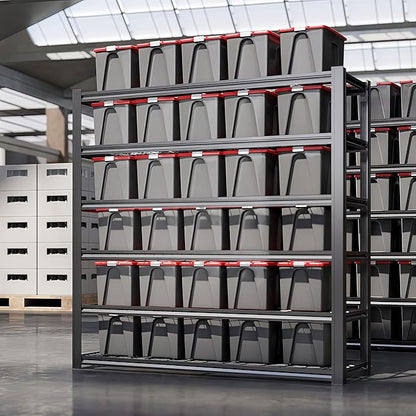 6T 62" W x 24" D x 84" H Garage Shelving Heavy Duty Metal Shelving 4200LBS Storage Shelves Adjustable Metal Shelves for Storage Industrial Garage Shelves for Warehouse Basement