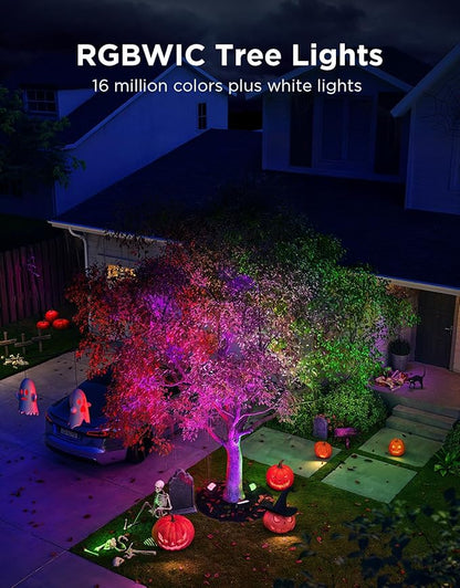 Govee Outdoor Tree Lights 3-Pack, RGBWIC LED Landscape Lighting, IP67 Waterproof, Outdoor Lights for Yard Patio Garden, 66 Scene Modes with App Control, Works with Alexa, Google Assistant, Matter