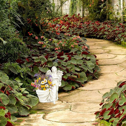 COHEALI European Style Resin Angel Flowerpot Garden Decor Decorative Outdoor Planter for Home Patio Weddings and Office Creative Vintage Angel Craft for Flowers and Plants
