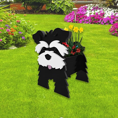 Black Schnauzers Dog Planter Plant Pots,Cute Large Dog Flower Planter,Gifts for Pet Lovers,Unique Animal Plant Pots,Office,Indoor Outdoor Garden Decor(9.84 * 10.24 * 15in)