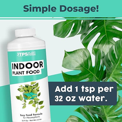 TPS NUTRIENTS Indoor Plant Food for Houseplants, Liquid Fertilizer, 32 oz (1 Quart)