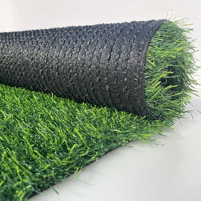 Artificial Grass Rug 12 ft x 81 ft, Synthetic Fake Grass Turf Mat for Indoor Outdoor Garden Home Decor, 0.8" Pile Height