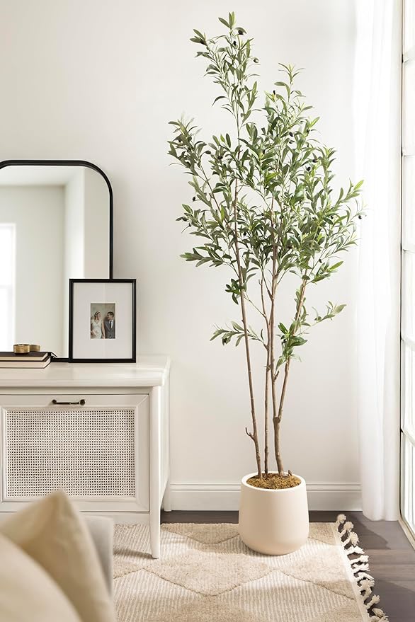 Kate and Laurel Jia Transitional Round Indoor Planter Pot, 11 x 11 x 11, Cream, Modern Circular Planter for Indoor Plants for Living Room or Sunroom Decor