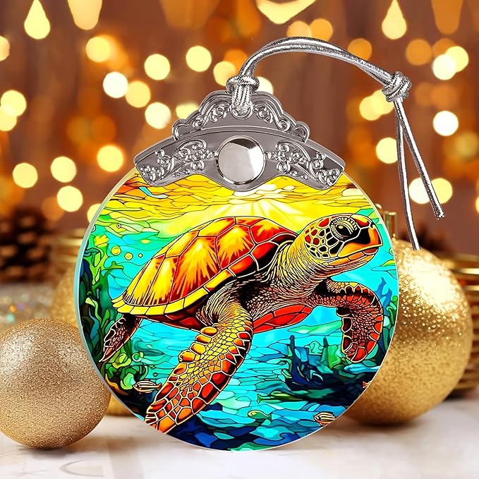 Sea Turtle Ornament - Christmas Keepsake & Stocking Stuffer - Turtle Gift