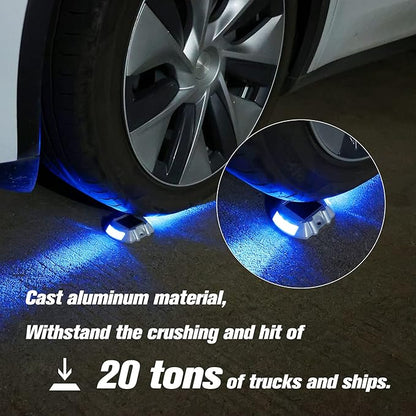 VOLISUN Solar Deck/Dock Lights, 16-Pack Led IP67 Waterproof Outdoor Warning Step Lights for Driveway Sidewalk Garden Pathway Yard (Blue)