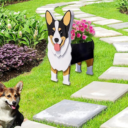 Concepts Welsh Corgi Dog Planter Plant Pots,Cute Dog Flower Planter,Gifts for Pet Lovers,Unique Animal Plant Pots,Office,Indoor Outdoor Garden Decor