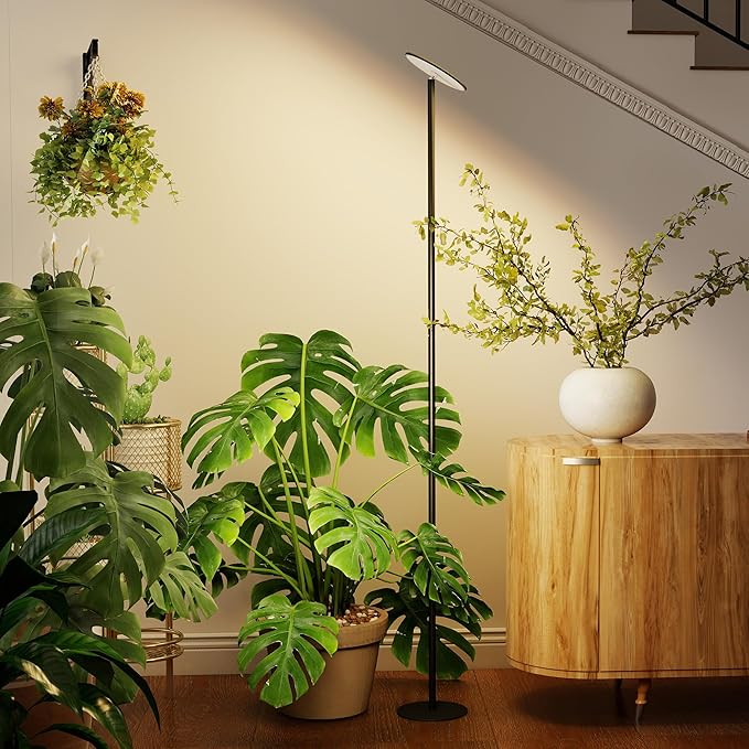 chiphy Grow Lights, 85" Full Spectrum Plant Light for Indoor Plants, 40W Grow Lamp, 10 Dimmable Brightness, Height Adjustable, Ideal for Large Tall Plants