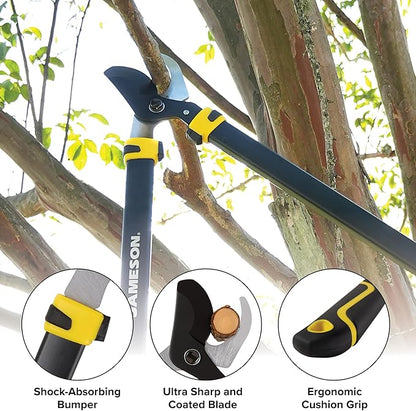 Jameson Heavy-Duty 29″ Bypass Lopper | 1-3/4″ Cutting Capacity | Non-Stick Blade | Aluminum Frame | Ergonomic Grips | Gardening & Landscaping Tool