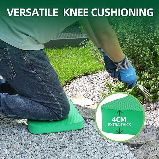 Ohuhu Premium Thick Kneeling Pad, 2-Pack Large Comfortable Gardening Knee Mat with 2 Different Surfaces, Extra Thick Knee Cushion Kneeler for Gardening, Work, Baby Bath, Exercise Christmas Gifts