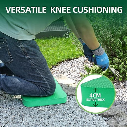 Ohuhu Premium Thick Kneeling Pad, 2-Pack Large Comfortable Gardening Knee Mat with 2 Different Surfaces, Extra Thick Knee Cushion Kneeler for Gardening, Work, Baby Bath, Exercise Christmas Gifts