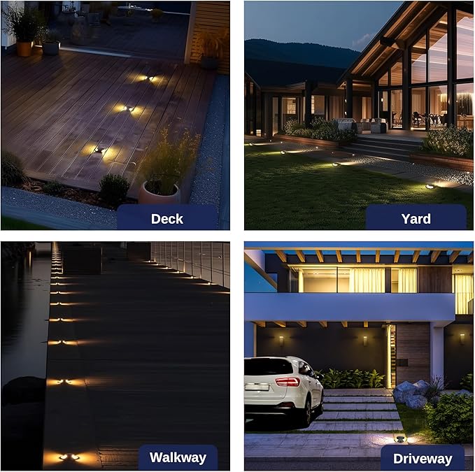 Gardenreet LED Well Lights Low Voltage - Brass In-Ground Weatherproof Ip65 12V Lighting, Electric Light, Antique Bronze for Yard Walkway Garden with 5000K Daylight White MR16 Bulb