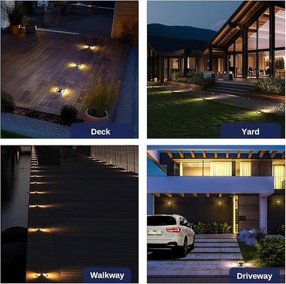 Gardenreet LED Well Lights Low Voltage - Brass In-Ground Weatherproof Ip65 12V Lighting, Electric Light, Antique Bronze for Yard Walkway Garden with 5000K Daylight White MR16 Bulb