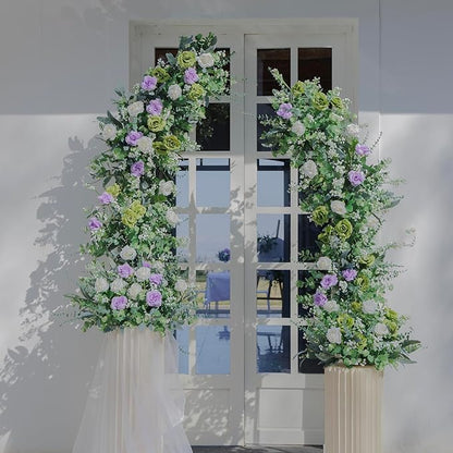 QGHPY 120 Pcs 4 Kinds Mixed Eucalyptus Leaves and Eucalyptus Greenery Stem, Artificial Baby Breath Bulk and Greenery Stems for Weddings, DIY Floral Arrangements and Home Decor.