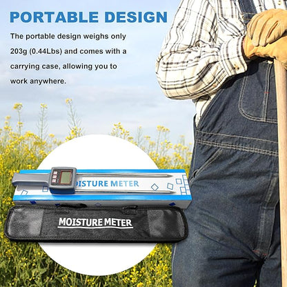 Portable Hay Moisture Meter for Alfalfa, Leymus Chinensis, Orchard Grass, Pennisetum Gydridum, Guinea Grass, Clover, Soapwort, Wheat Straw and other Hays