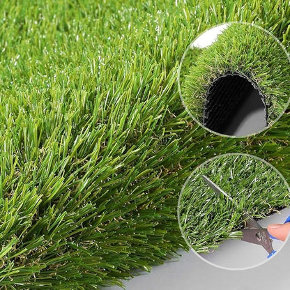 Artificial Grass Lawn Turf 0.8inch Realistic Synthetic Grass Mat, 14FTX85FT Indoor Outdoor Garden Lawn Landscape for Pets,Fake Faux Grass Rug with Drainage Holes