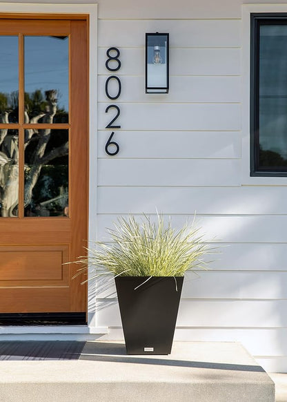 Veradek Pure Series Nobleton Plastic Planter - Large Pots for Indoor or Outdoor Porch/Patio | Durable All-Weather Use with Drainage Holes | Modern Planter Décor for Flowers, Shrubs, Trees