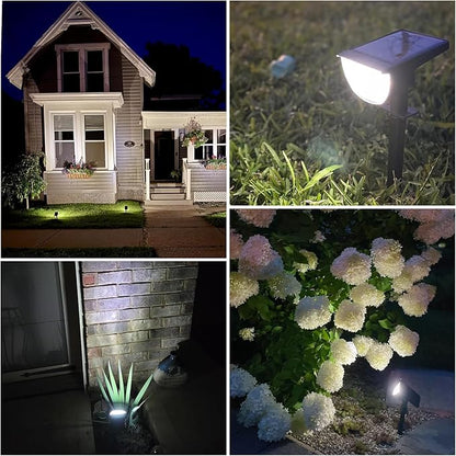 Solar Lights Outdoor Waterproof IP65, 76 LED 3 Lighting Modes Solar Spot Lights Outdoor Yard Garden Landscape Pathway (Cool White, 4 Pack)