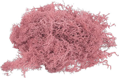 MECCANIXITY 3.5 OZ Moss Fake Craft Moss Artificial Moss Natural Preserved Moss for Craft Arts Floral DIY Project Wall Wedding Garden Patio Table Terrariums Decoration(Sweet Pink)