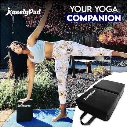 KneelyPad by Kneely | Kneeling Pad for Gardening, Exercise, Cleaning, & Mechanic Work | Extra Thick Memory Foam Knee Cushion for Gardening & More with Washable Cover | Foldable Knee Pad with Handle