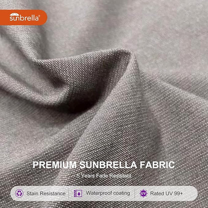 PURPLE LEAF 9' X 12' Cantilever Outdoor Patio Umbrella Large Heavy Duty 360° Rotation Double Top Offset Rectangular Umbrellas for Backyard Deck Pool, Cast Ash