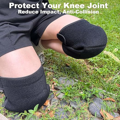 Work Knee Pads for Men Women, Soft Gardening Kneeling Pad with Thick Foam for Cleaning Weeding, Safety Knee Protector for Tactical Mechanic Yard Concrete Floor for Christmas, Black M (1 Pair)