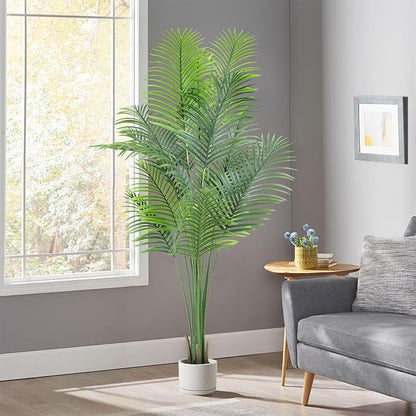 ANTING 7FT 1Pack Areca Palm Artificial Plants - Large Fake Plant for Home Decor - Tall Silk Plants Indoor - Lifelike Greenery for Any Room Decor