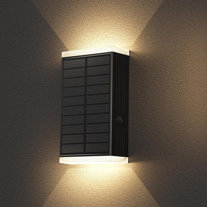 Solar Wall Light Outdoor , 3000/4000/6000K 3 Modes Dusk to Dawn Lighting Wall Sconce IP67 Waterproof Up and Down Solar Lights Outdoor Front Door Light for House, Garage, Porch, Doorway,Fence (1 PACK)