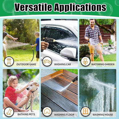 AUTOMAN Garden Hose Nozzle Sprayer, Heavy Duty Water Hose Nozzle, High Pressure Spray Nozzles, Adjustable Nozzle for hose Outddor, Washing Car, Cleaning Ground, Watering Plants