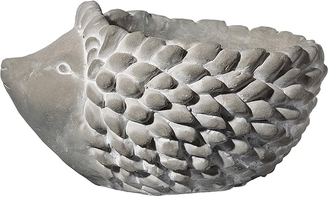 Classic Home and Garden Cement Buddies Animal Planter - Cute Desk Decoration - UV Coated Animal Vase w/Removable Drain Plug - Succulent Planter for Indoor/Outdoor Use (Hedgehog, Natural, Small)