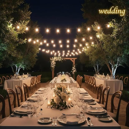 RTTY 100FT All-Purpose Outdoor String Lights with 50 G40 Bulbs - Versatile for Patio & Deck Lighting, Backyard Gatherings, Poolside Evenings, and Intimate Wedding Decor