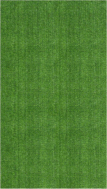 Ottomanson Artificial Grass Turf 6'6" x 28' Indoor Outdoor Faux Grass Rug with Drainage Holes, Customizable with Extra Long Size Options, Perfect for Patio Lawn Balcony Weddings Photoshoot Backdrop