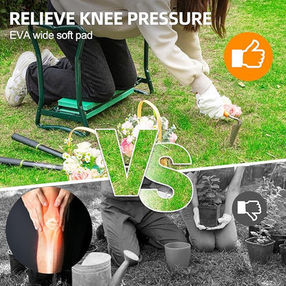 Backyard Expressions Garden Kneeler - Multi-Functional Gardening Seat and Kneeler